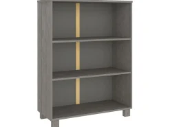 Estante HAMAR 85x35x112 cm pinho maciço cinza-claro PT489441