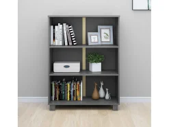 Estante HAMAR 85x35x112 cm pinho maciço cinza-escuro PT668754