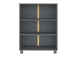 Estante HAMAR 85x35x112 cm pinho maciço cinza-escuro PT668754