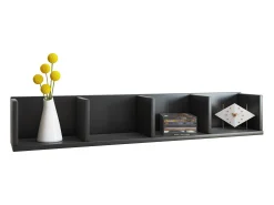 Estante Honsa Preto A. 97 x L. 15 x P. 17 cm