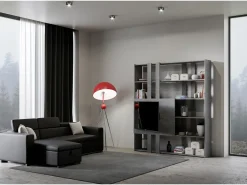 Estante Kato H com suporte para TV cimento