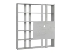 Estante Kato H com suporte para TV cimento