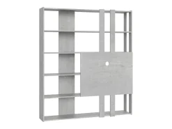 Estante Kato M com suporte para TV cimento
