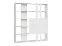 Estante Kato M com suporte para TV cinza branca