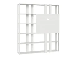 Estante Kato N com suporte para TV cinza branca