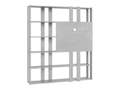 Estante Kato N com suporte para TV cimento