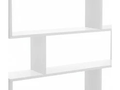 Estante Misone, Estante de escritório multiuso, Estante com 3 prateleiras, 110x25h96 cm, Branco
