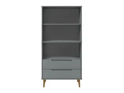 Estante MOLDE 85x35x170,5 cm pinho maciço cinzento PT462024