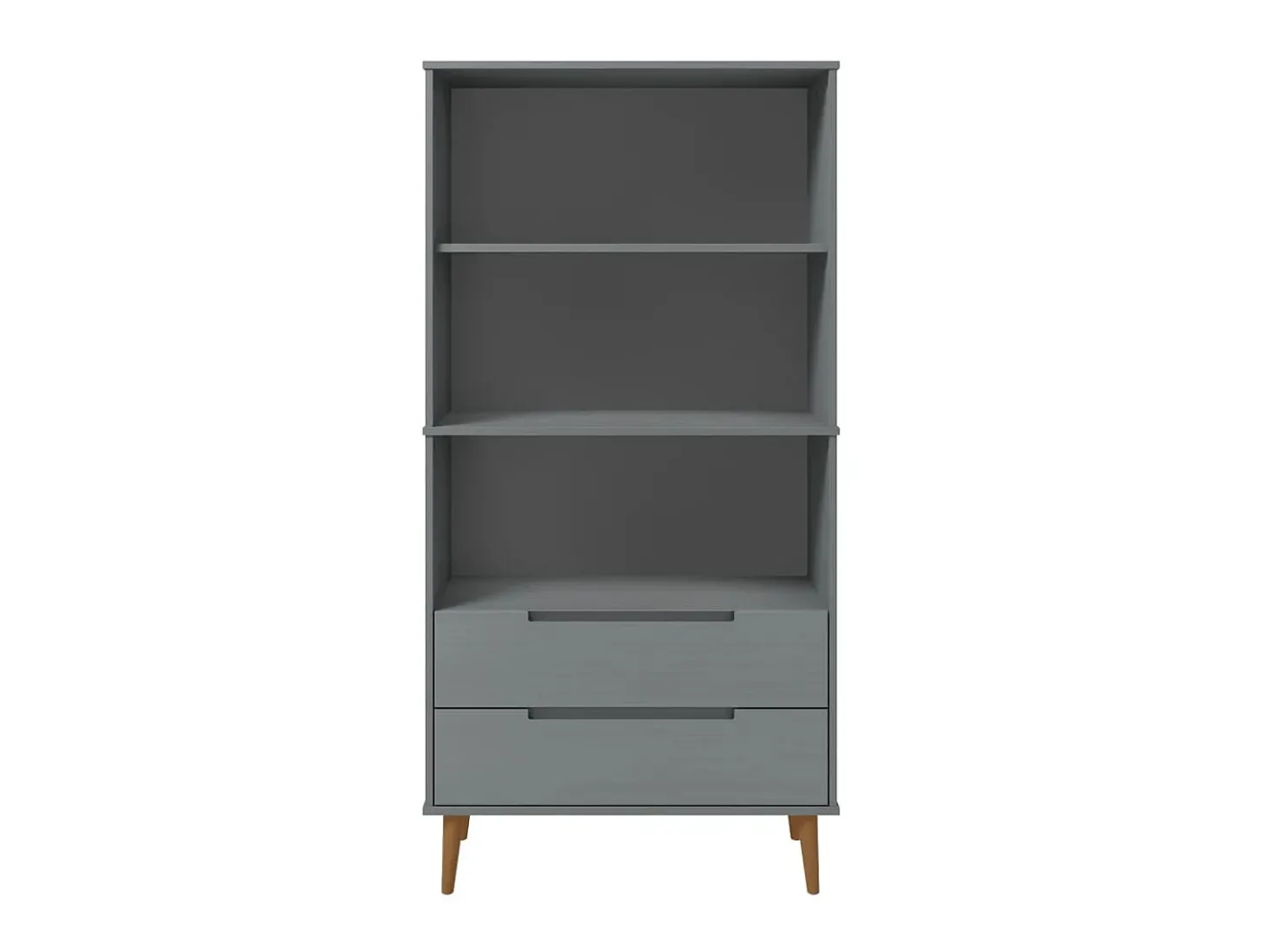 Estante MOLDE 85x35x170,5 cm pinho maciço cinzento PT462024