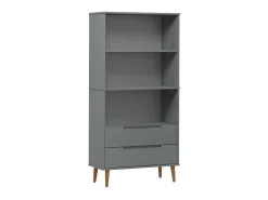 Estante MOLDE 85x35x170,5 cm pinho maciço cinzento PT462024