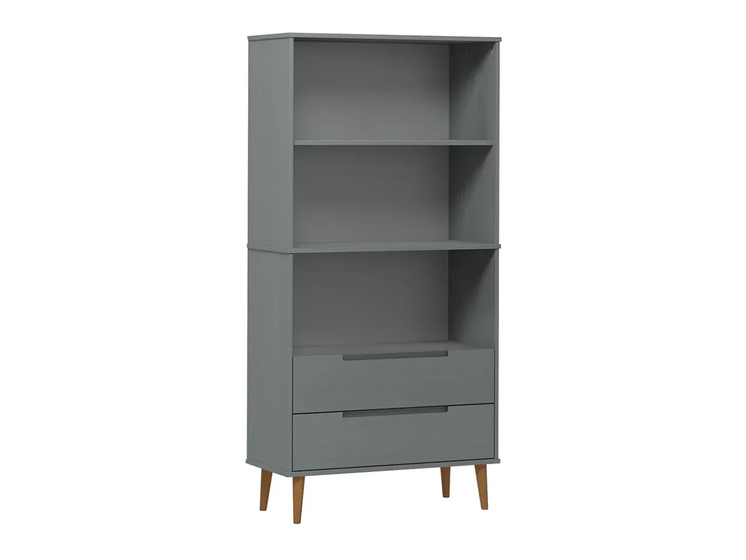 Estante MOLDE 85x35x170,5 cm pinho maciço cinzento PT462024
