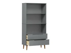 Estante MOLDE 85x35x170,5 cm pinho maciço cinzento