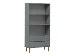 Estante MOLDE 85x35x170,5 cm pinho maciço cinzento