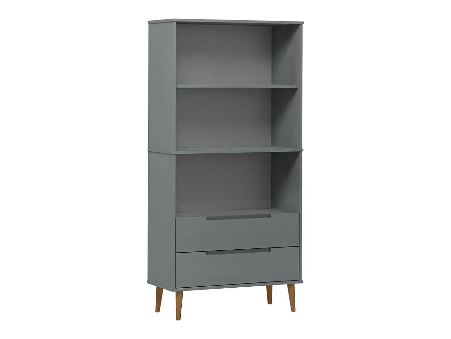 Estante MOLDE 85x35x170,5 cm pinho maciço cinzento