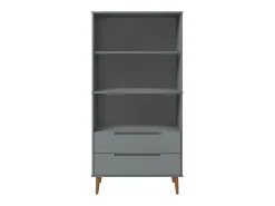Estante MOLDE 85x35x170,5 cm pinho maciço cinzento