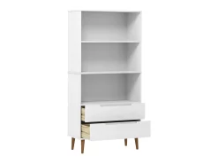 Estante MOLDE 85x35x170,5 cm pinho maciço branco PT860509