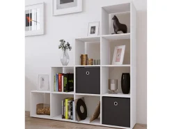 Estante Napoli Branco A. 139 x L. 143 x P. 29 cm