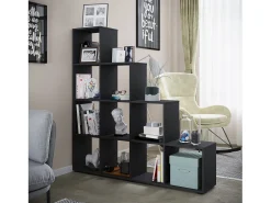 Estante Napoli Preto A. 139 x L. 143 x P. 29 cm