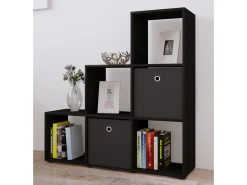 Estante Nitas Preto A. 105 x L. 108 x P. 29 cm