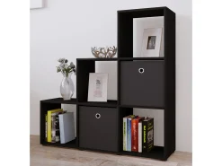 Estante Nitas Preto A. 105 x L. 108 x P. 29 cm