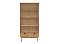 Estante OTTA c/ 2 gavetas pinho maciço castanho PT964139