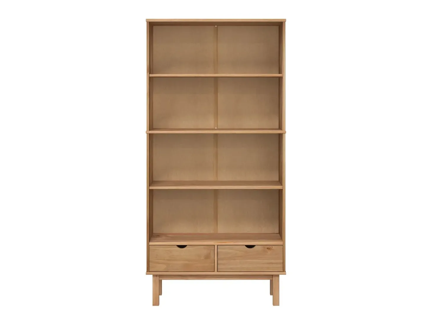 Estante OTTA c/ 2 gavetas pinho maciço castanho PT964139
