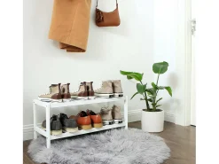 Estante para sapatos 70x26x33 cm branco