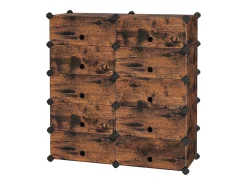 Estante para sapatos 43x31x173 cm dourado preto plástico cubo de arrumação