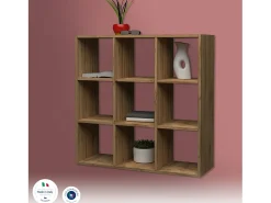 Estante Rodrigo, Armário com prateleiras, Biblioteca de escritório, 100% Fabricado na Itália, Carvalho, 90x25h90 cm