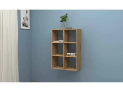 Estante Rodrigo, Armário com prateleiras, Biblioteca de escritório, 100% Fabricado na Itália, Carvalho, 60x25h90 cm