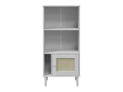 Estante SENJA aspeto de vime 60x35x130 cm pinho maciço branco PT553897