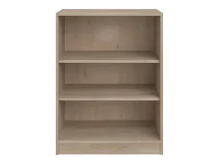 Estante Veltis em melamina com 3 compartimentos, carvalho japonês e branco, 106x79x40 cm