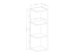 Estante vertical design coleção CORK. Cor cinza antracite.