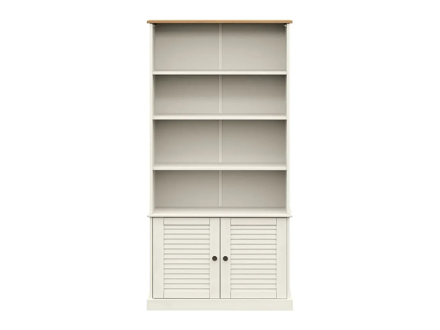 Estante VIGO 85x35x170 cm madeira de pinho maciça branco PT354822