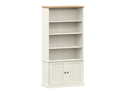 Estante VIGO 85x35x170 cm madeira de pinho maciça branco PT354822