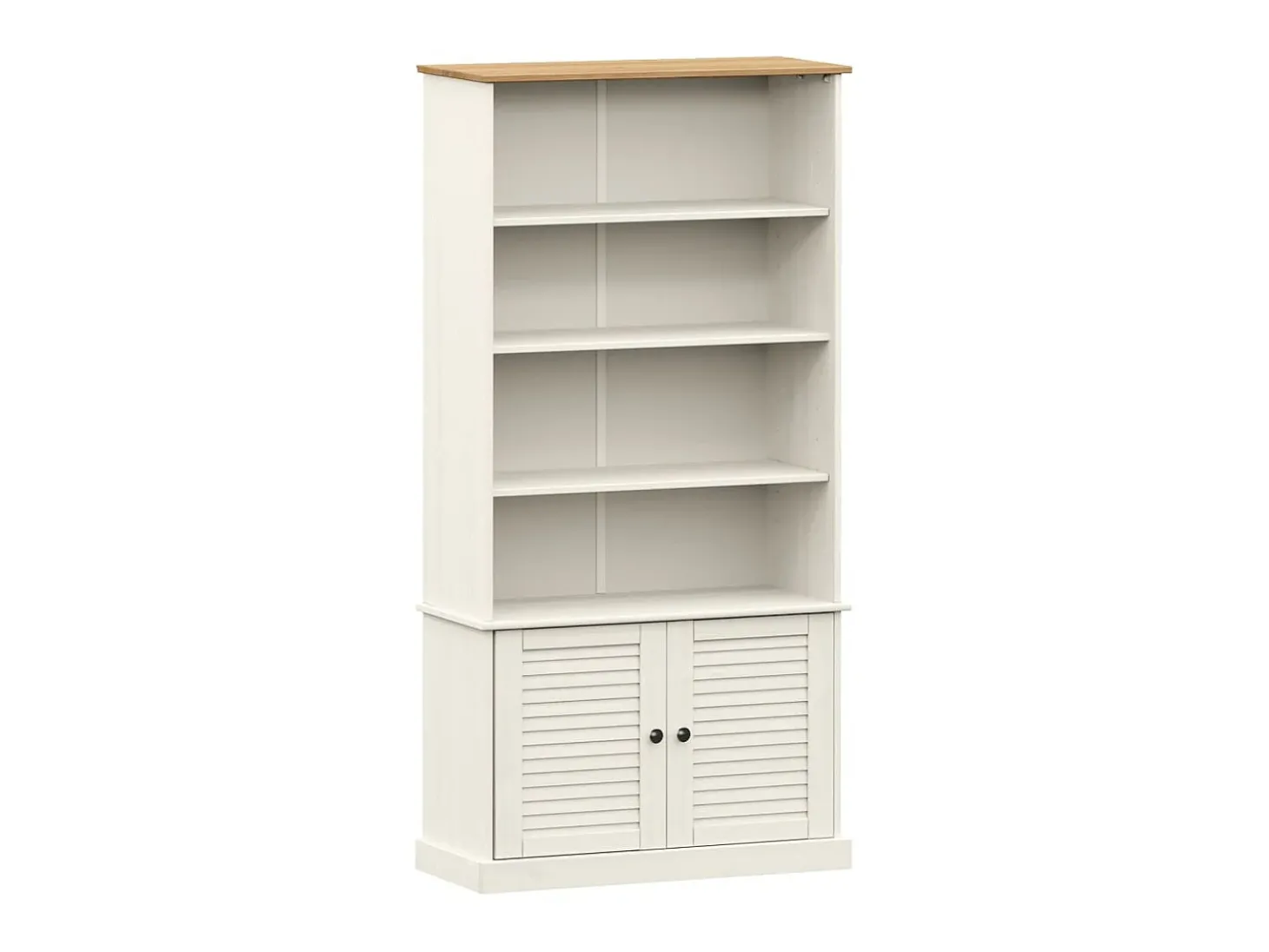 Estante VIGO 85x35x170 cm madeira de pinho maciça branco PT354822