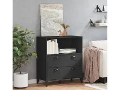 Estante VIKEN 80x40x90 cm derivados de madeira preto PT712823