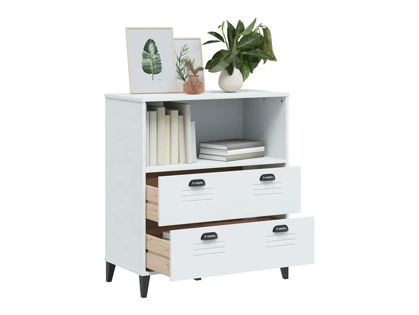 Estante VIKEN 80x40x90 cm derivados de madeira branco PT486029