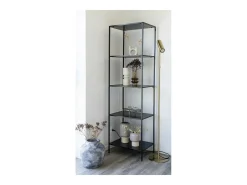 Estante Vita, Preto, 36x51x170 cm, Kendra Home