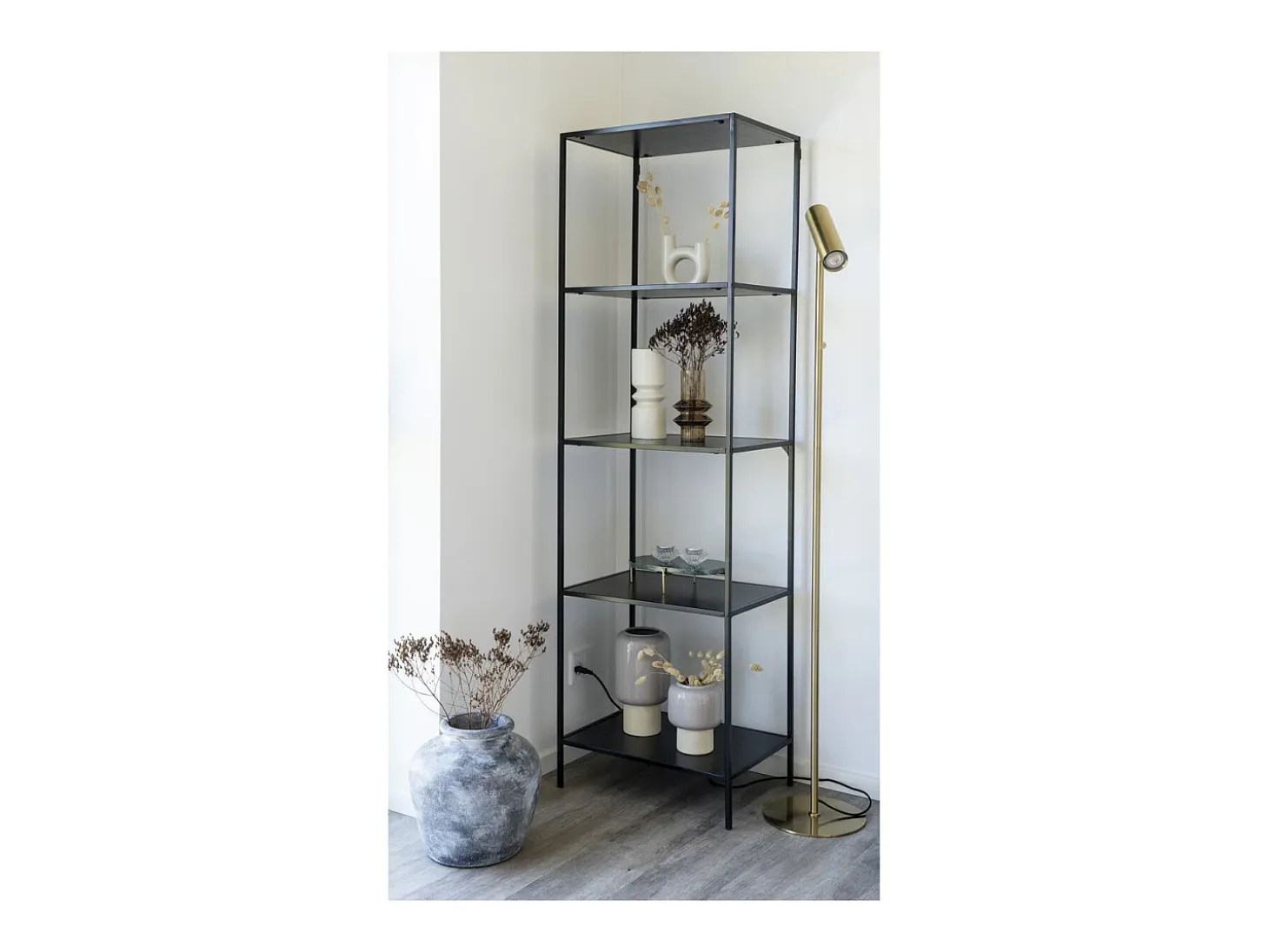 Estante Vita, Preto, 36x51x170 cm, Kendra Home