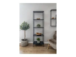Estante Vita, Preto, 36x51x170 cm, Kendra Home