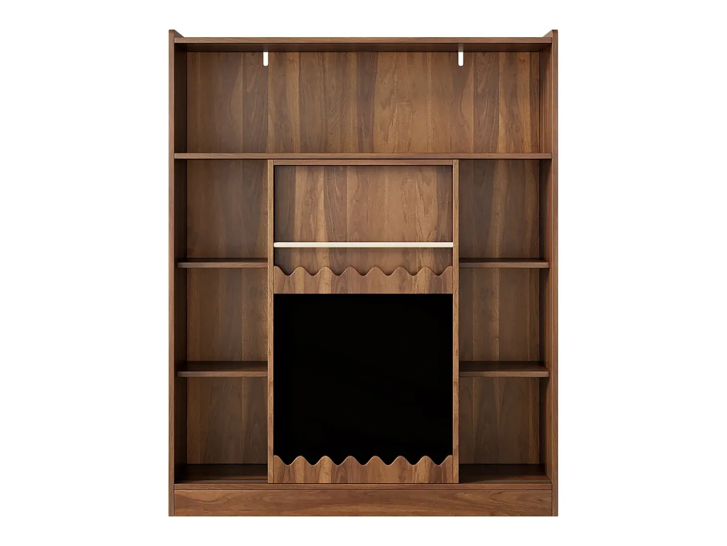 Estante 120x38.5x151.5 cm - com prancheta de desenho removível - 9 compartimentos de armazenamento - 1 porta de correr - marrom