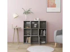 Estante 90x30x90 cm contraplacado cinzento cimento PT846288