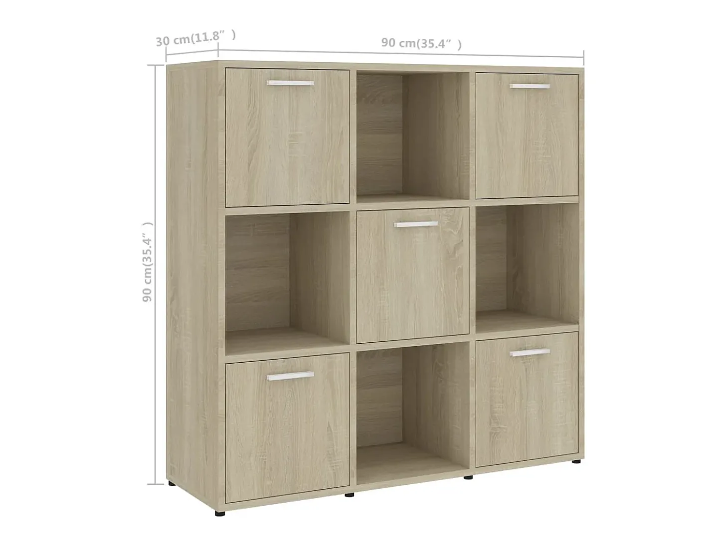 Estante 90x30x90 cm contraplacado cor carvalho sonoma