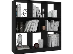 Estante 97,5x29,5x100 cm contraplacado preto PT983227