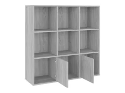 Estante 98x30x98 cm cor cinzento sonoma