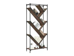 Estante 79x30x180 cm deriv. de madeira/metal carvalho castanho PT574688