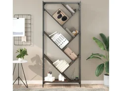 Estante 79x30x180 cm deriv. de madeira/metal carvalho castanho PT574688