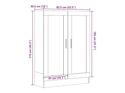 Estante 82,5x30,5x115 cm derivados de madeira madeira velha