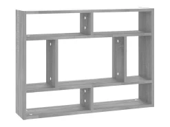Estante 75x16x55 cm derivados de madeira cinzento sonoma